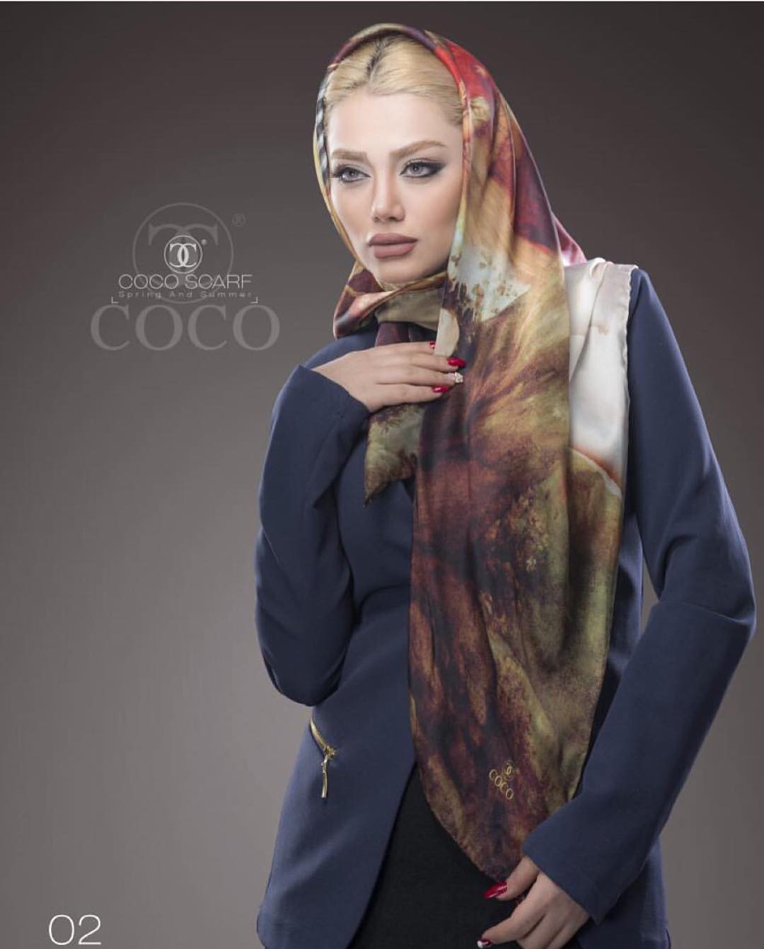 زیباترین مدل های روسری زنانه 2016 برند coco